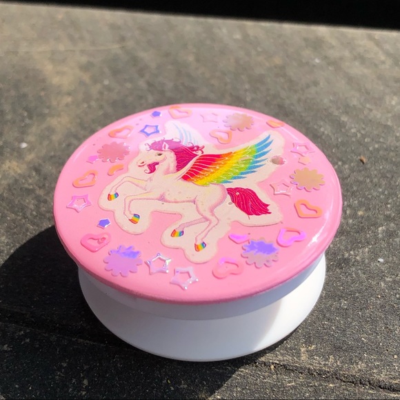 Handmade Kawaii Lisa Frank Pegasus Phone Grip - Picture 6 of 12